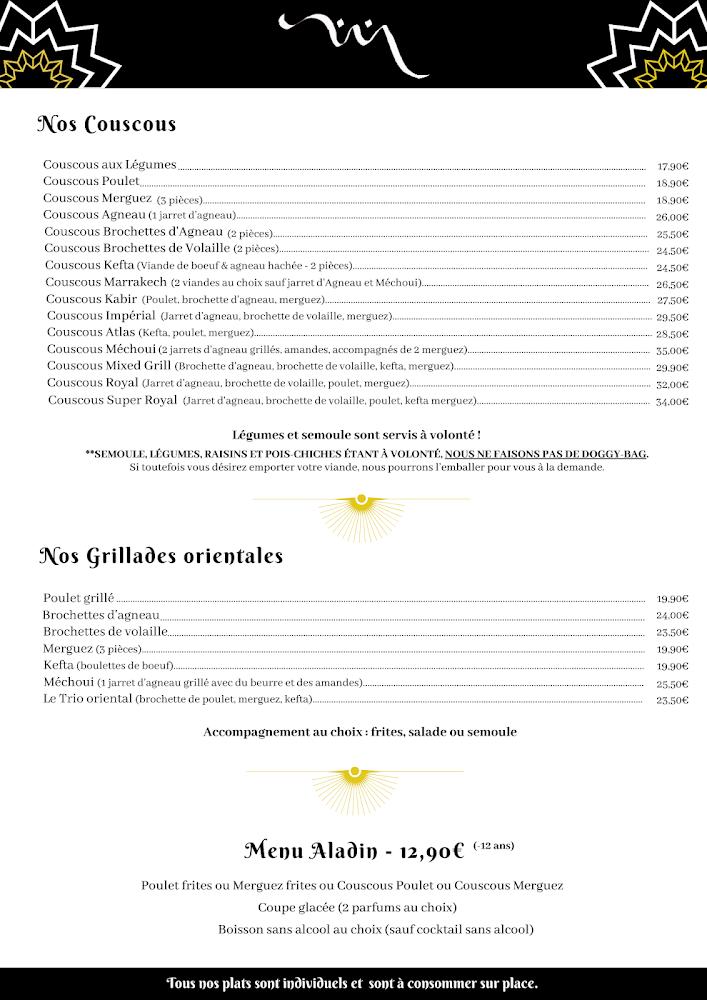 Le Marrakech - Menu Image 1