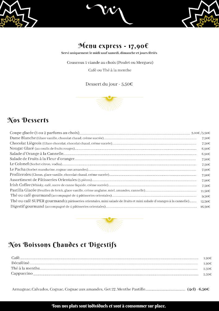 Le Marrakech - Menu Image 2